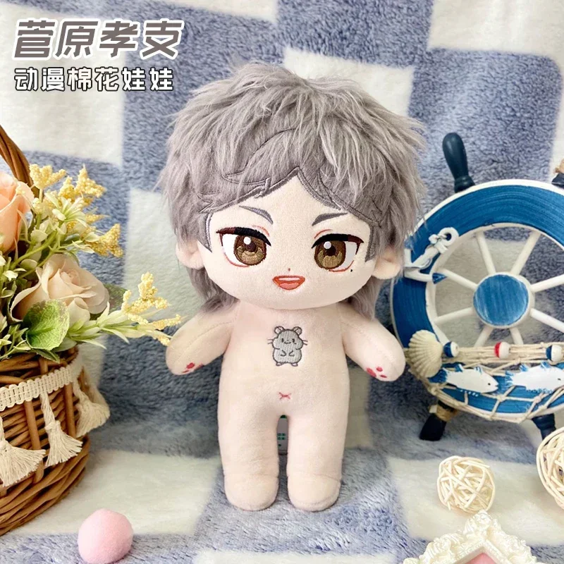 [Em estoque] ação 20cm sugawara koushi algodão vestir-se boneca anime haikyuu roupas de bebê de pelúcia brinquedos de fantoche para crianças adultos