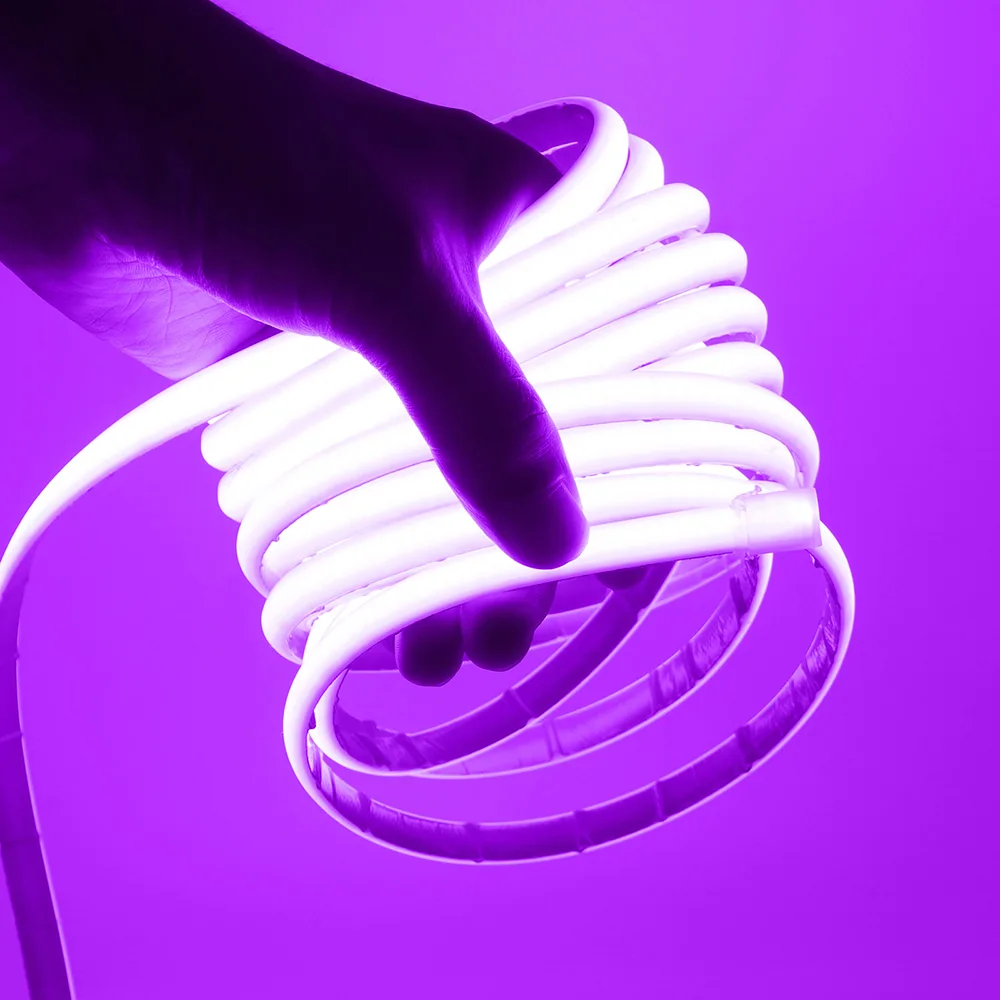 IP68 Wasserdichter COB LED Neon-Lichtstreifen 12V 24V 5m 10m 15m 20m 0,5m 320/LED Flexibles Band Silikon-Röhrenlicht RA90 – Detail 9