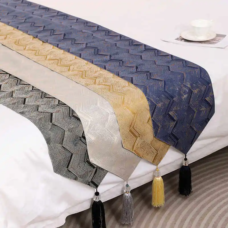 Foot Massage Bed Bed Flag Bed End Towel Beauty Bed Decorative Strip Luxury Hotel Bed End Cover Scarf Bed Runner