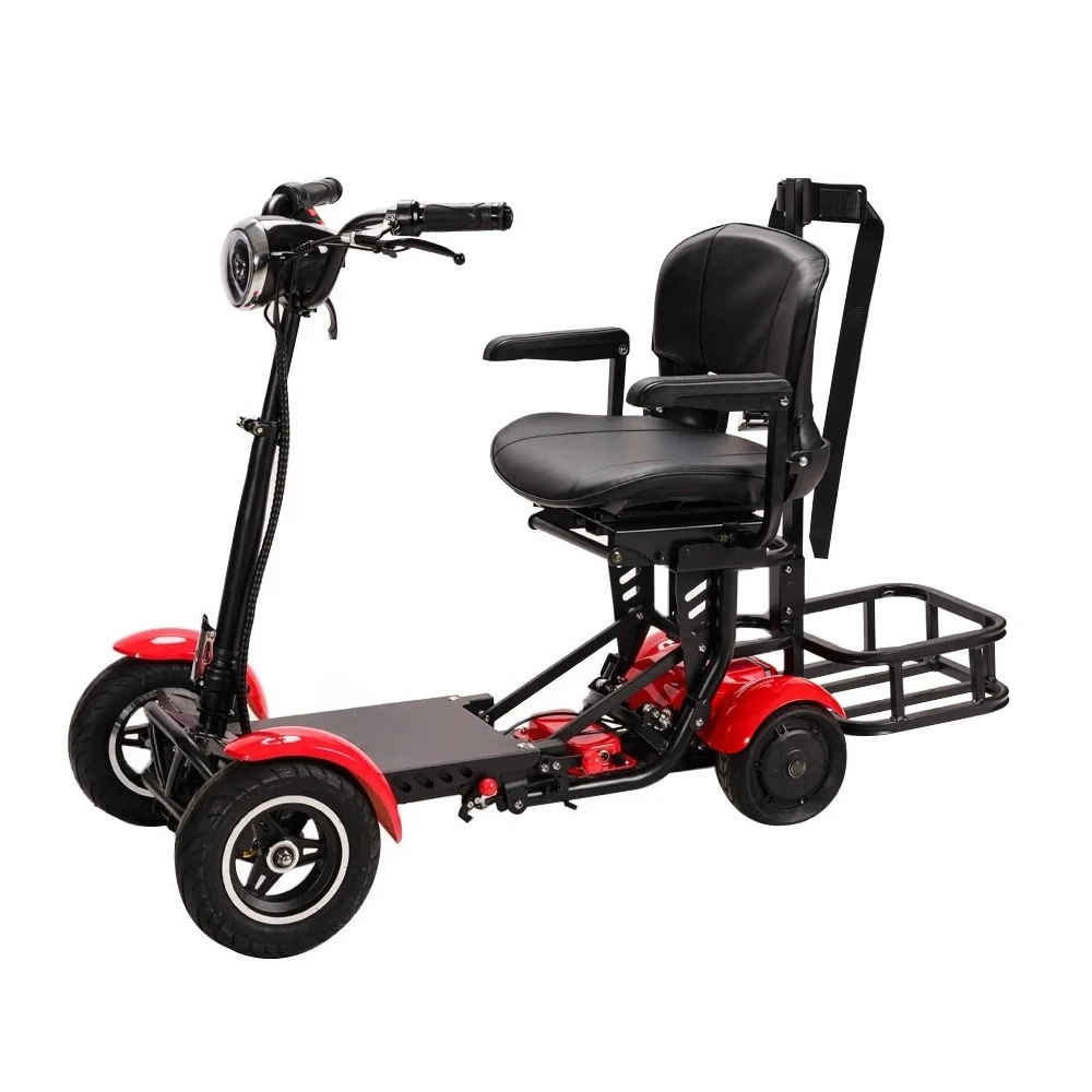 New Golf Scooter New Design Factory Price Golf Bag Cart Portable with Bag Holder 4 Wheels Electric Scooter Car for Adults