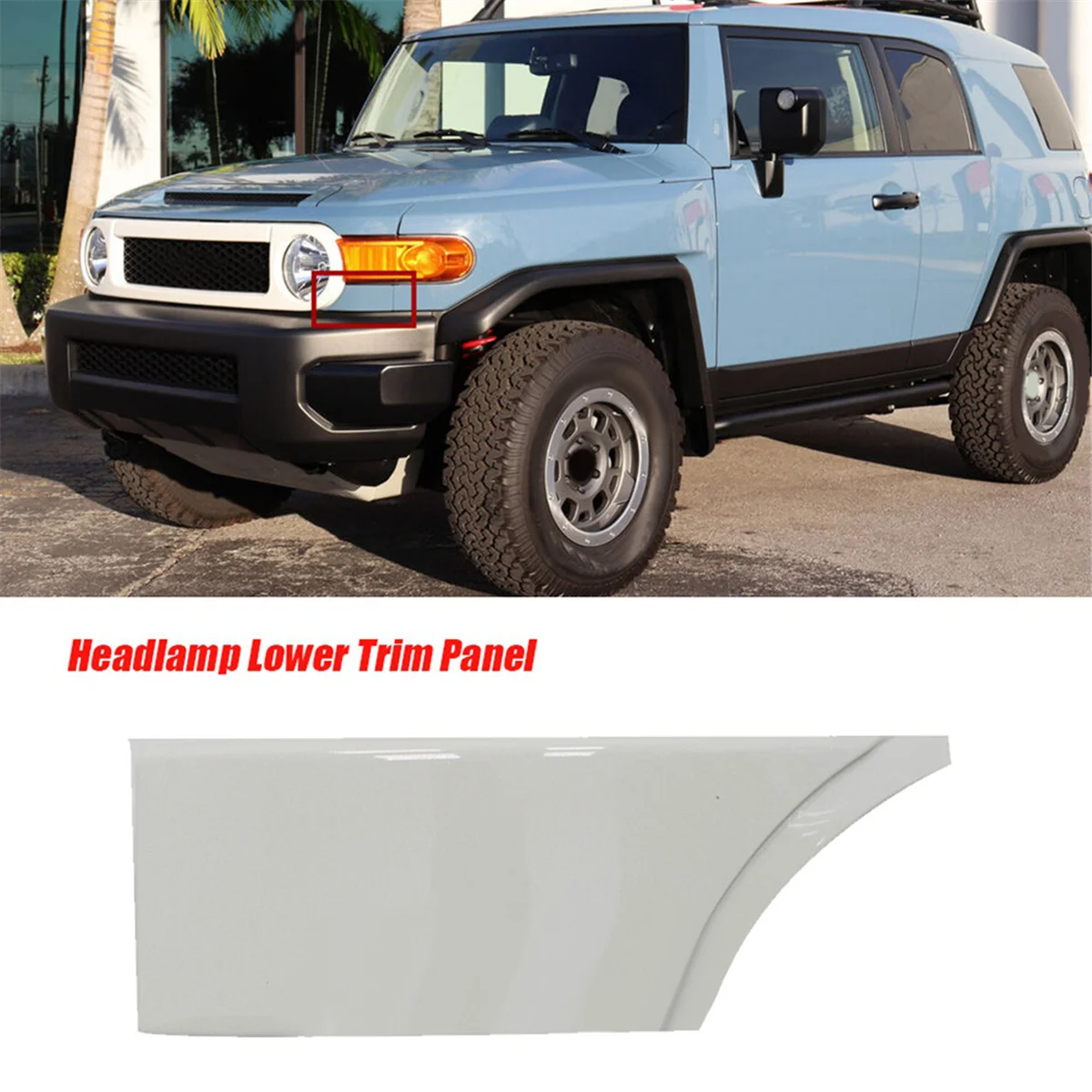 Left Front Lower Bumper Filler Plate 52513-35100-A0 for Toyota FJ Cruiser 2007-2014 Fender Corner Trim Cover 5251335100