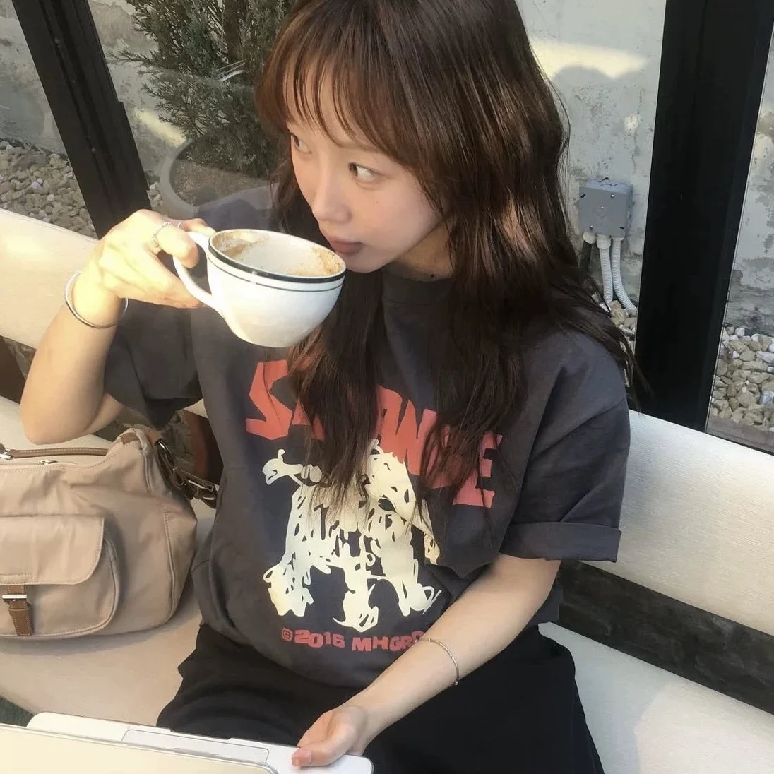 

Свободная повседневная футболка с принтом собаки fiti, летняя хлопковая круглая футболка Ne средней длины с креативным рисунком