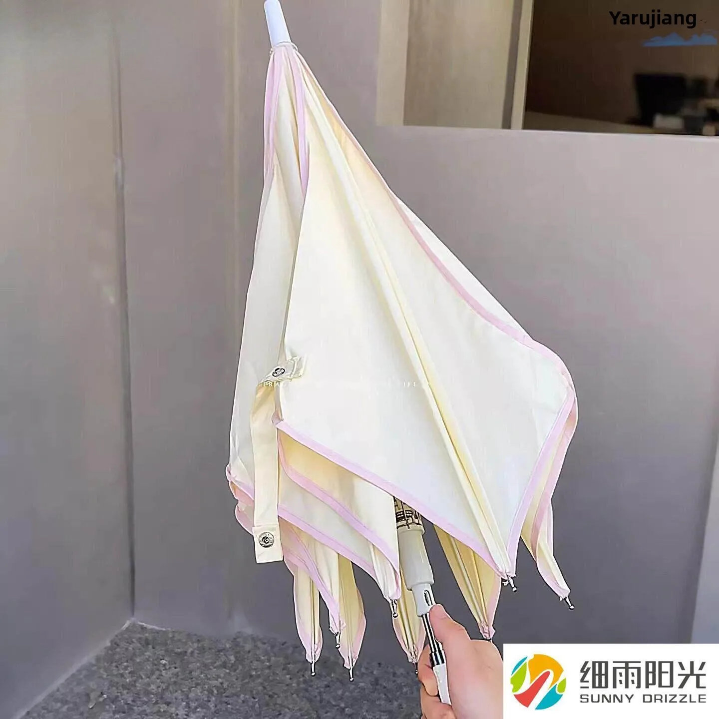 Korean Style Long Handle Umbrella Thickened Large Size Student School Rain Umbrella Female High Aesthetic Value Windproof