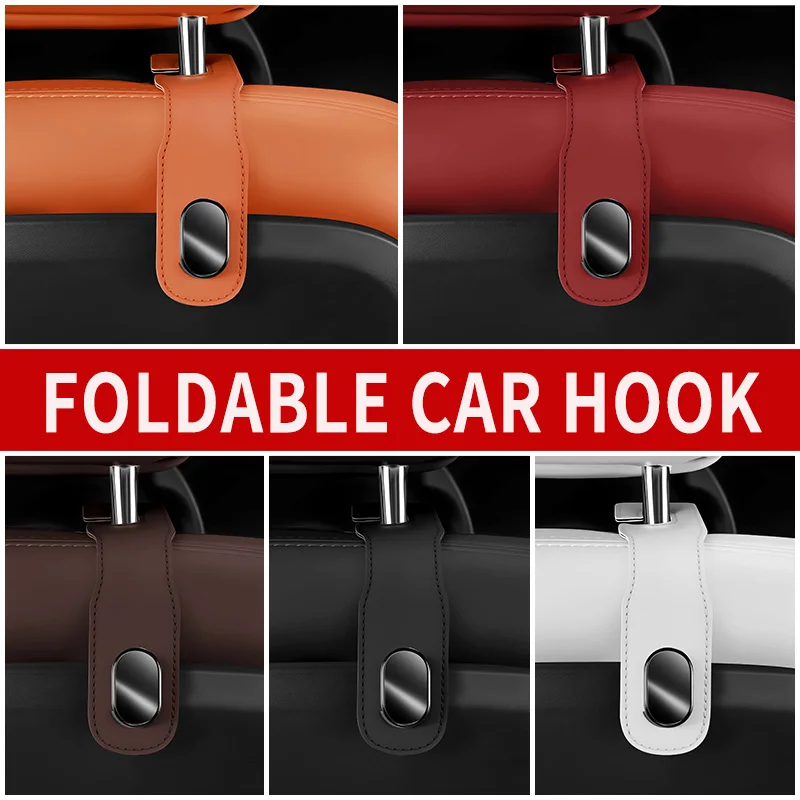 2pcs Car Headrest Hooks Hanger for Bags Seat Back Organizer Holder Clips Auto Fastener Hooks