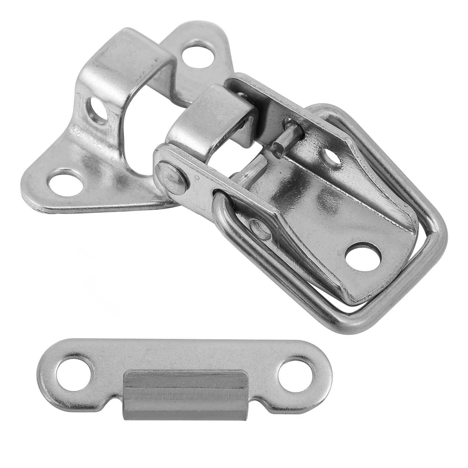

Stainless Steel Cabinet Box Lock Toggle Hasp Spring Loaded Hasps Durable Corrosion Resistant Metal Hook