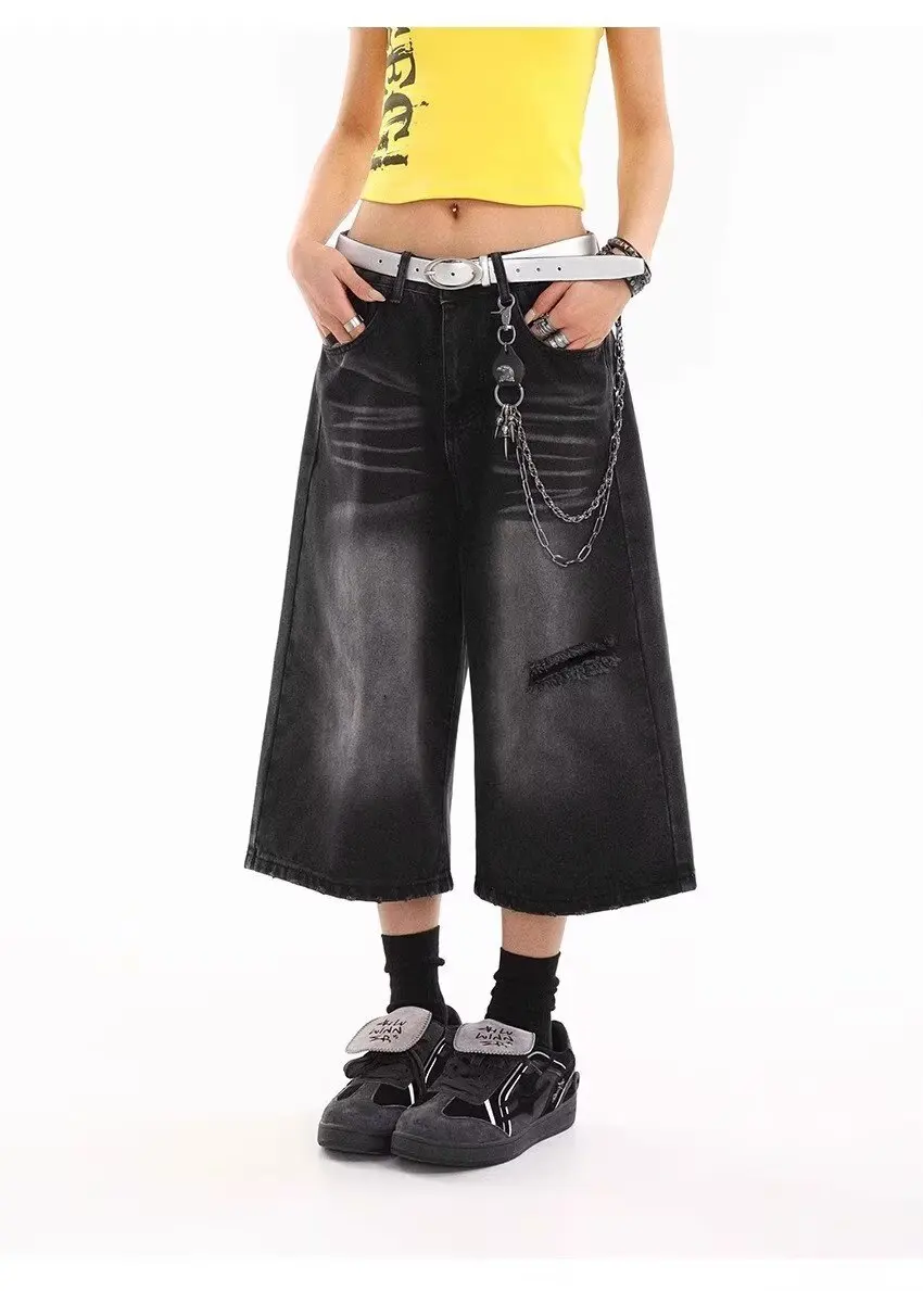 7 نقاط السراويل النسائية الجينز تمتد الدنيم الطبقة عالية الخصر الجينز يرفع الأرداف المرأة السراويل الزرقاء Shoujo فتاة نمط ملابس الصيف