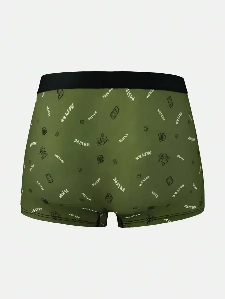 

Mens Casual Letter Printed Boxer Shorts 3 Pack