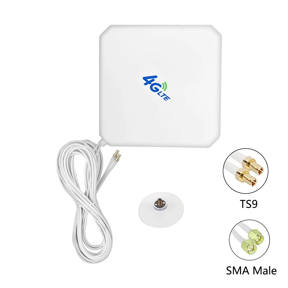 High 4G LTE external WiFi antenna, broadband directional MIMO SMA TS9 CRC9, router uses 2-meter RG174 external antenna, 5DBI