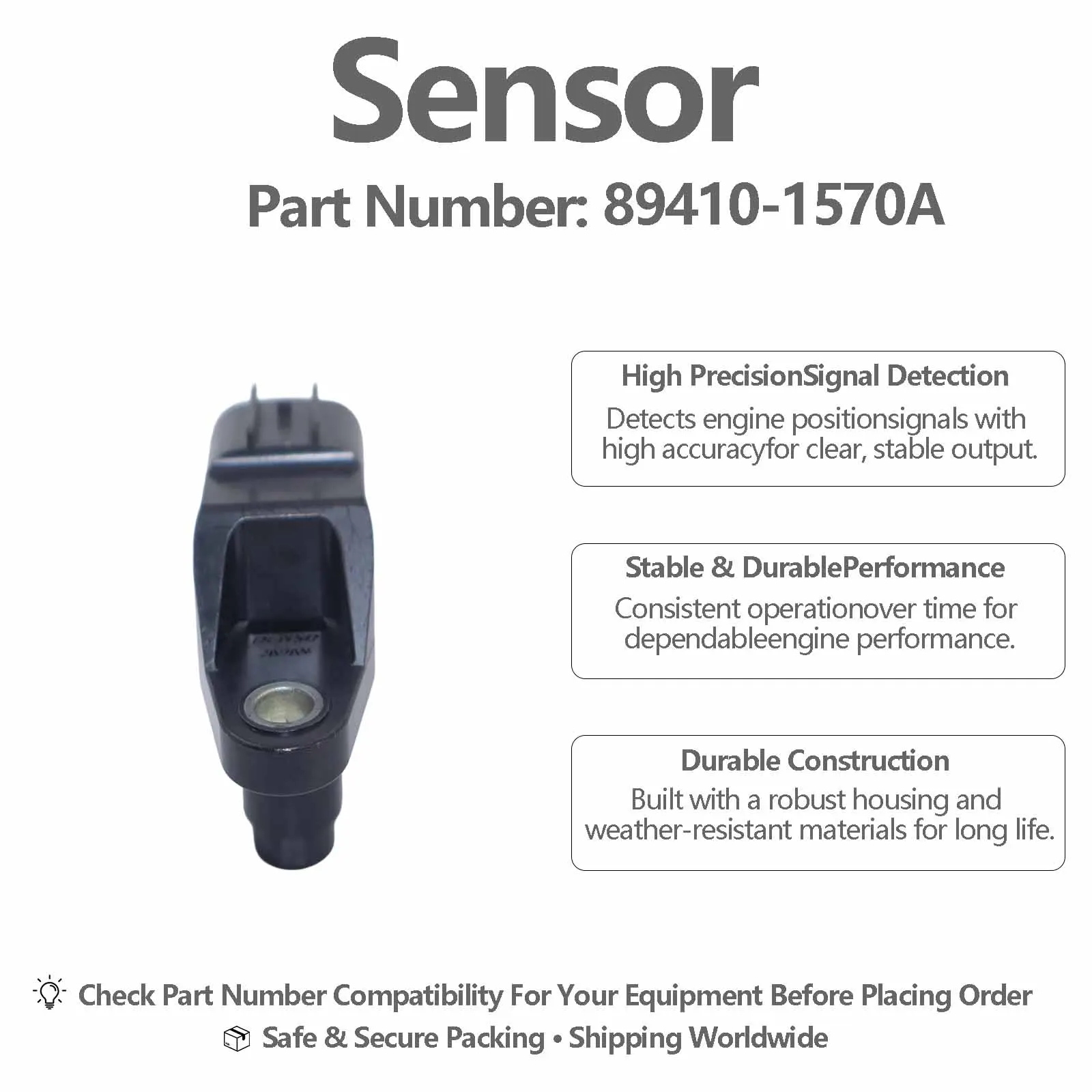 Crankshaft Position Sensor 19311-78030 89410-1570A For Hino J08E Engine