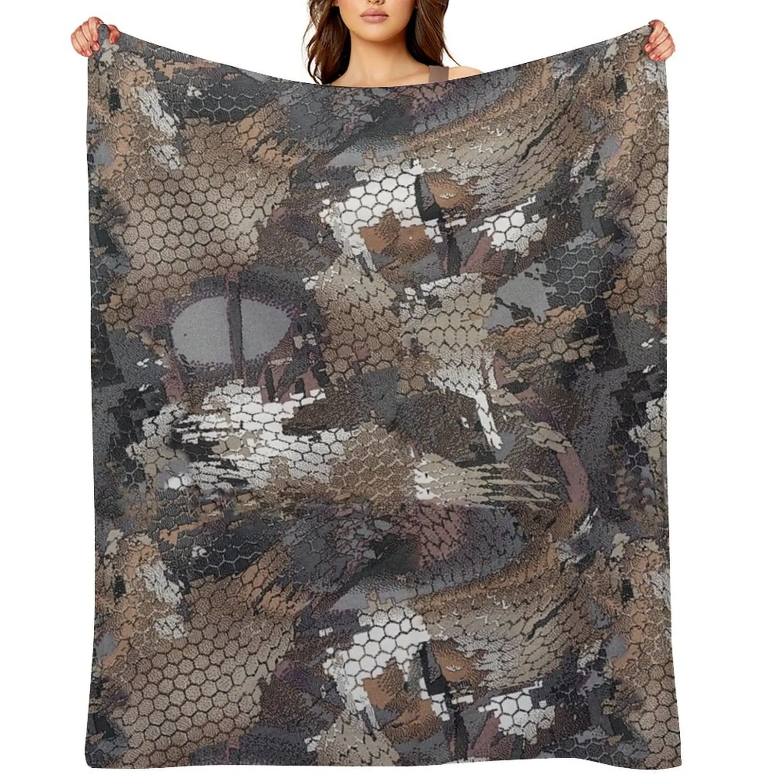 

Timber Camouflage Throw Blanket christmas decoration for babies Loose Luxury Designer Blankets