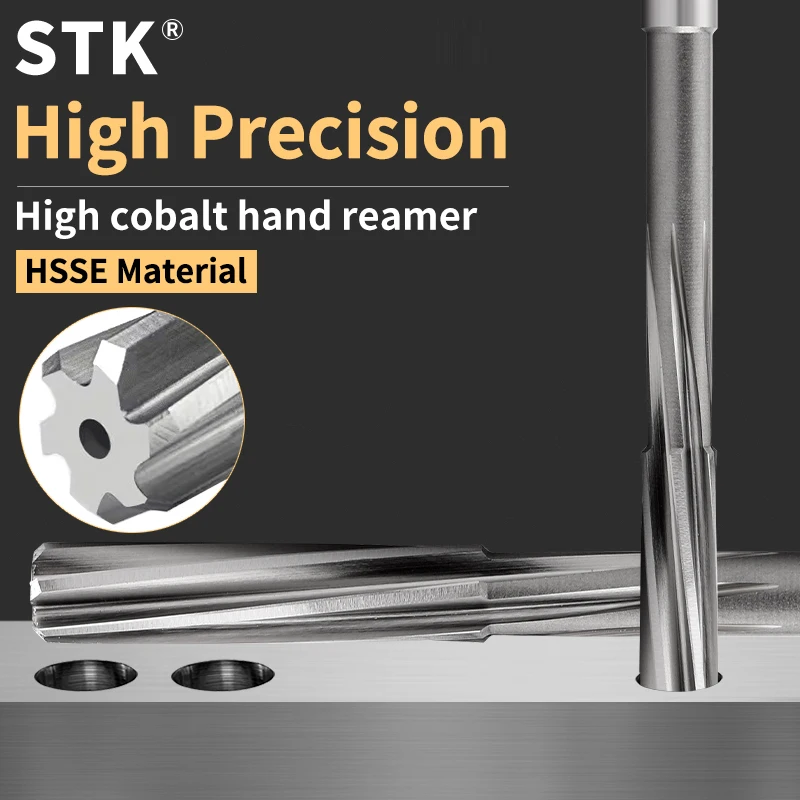 

1 шт. STK Japan HSSE Метрический ручной развертка с квадратной головкой H7 2-25 мм, высококачественный инструмент для обработки металла, стали, алюминия