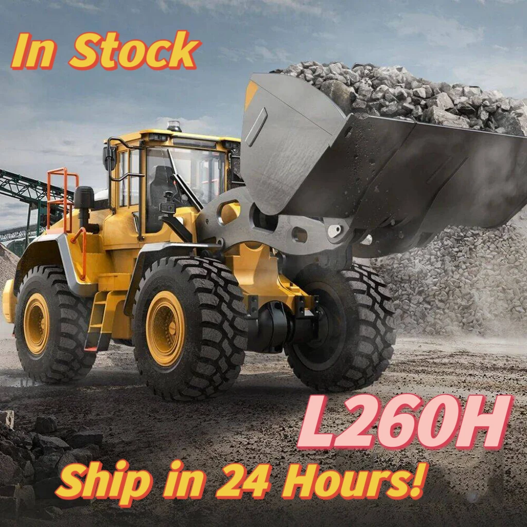 

1/16 Scale L260H Metal Loader RC DoubleE E592 Electric Loader Sound Light Construction Truck Assembled Painted Toy TH23665