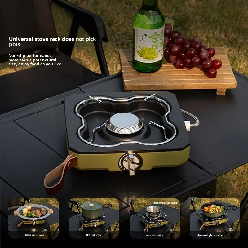 

New outdoor shell stove split cassette stove windproof high power camping picnic stove