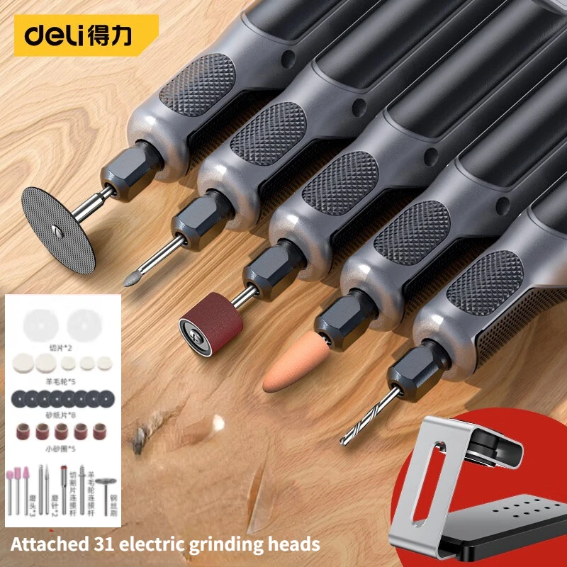 

Deli Engraving Pen Grinder 18V 4-speed regulation Engraver Mini Drill Electric Rotary Tool DIY Drill Grinding Electric Drills