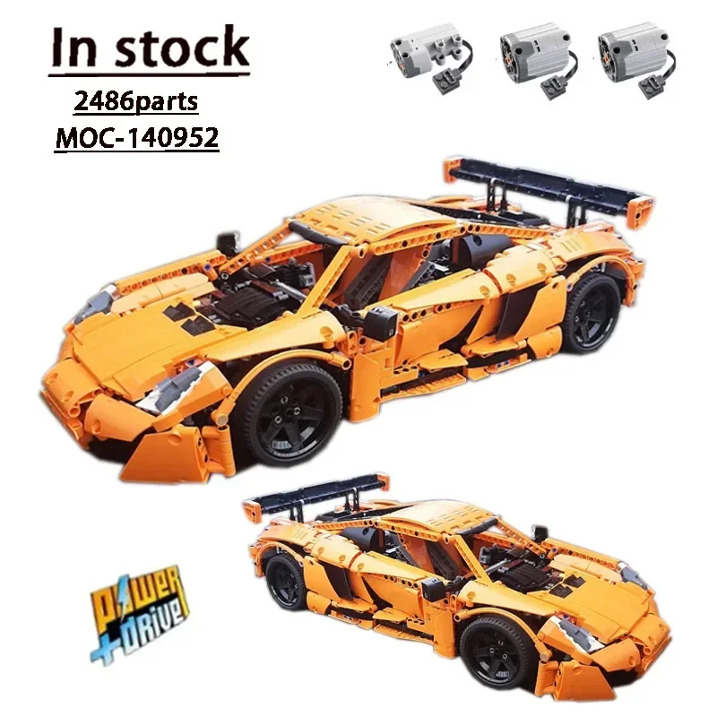 MOC- 140952 GT3 supercoche montaje empalme bloques de construcción MOC creativo 1:10 modelo adultos niños cumpleaños juguete de bloques de construcción regalo