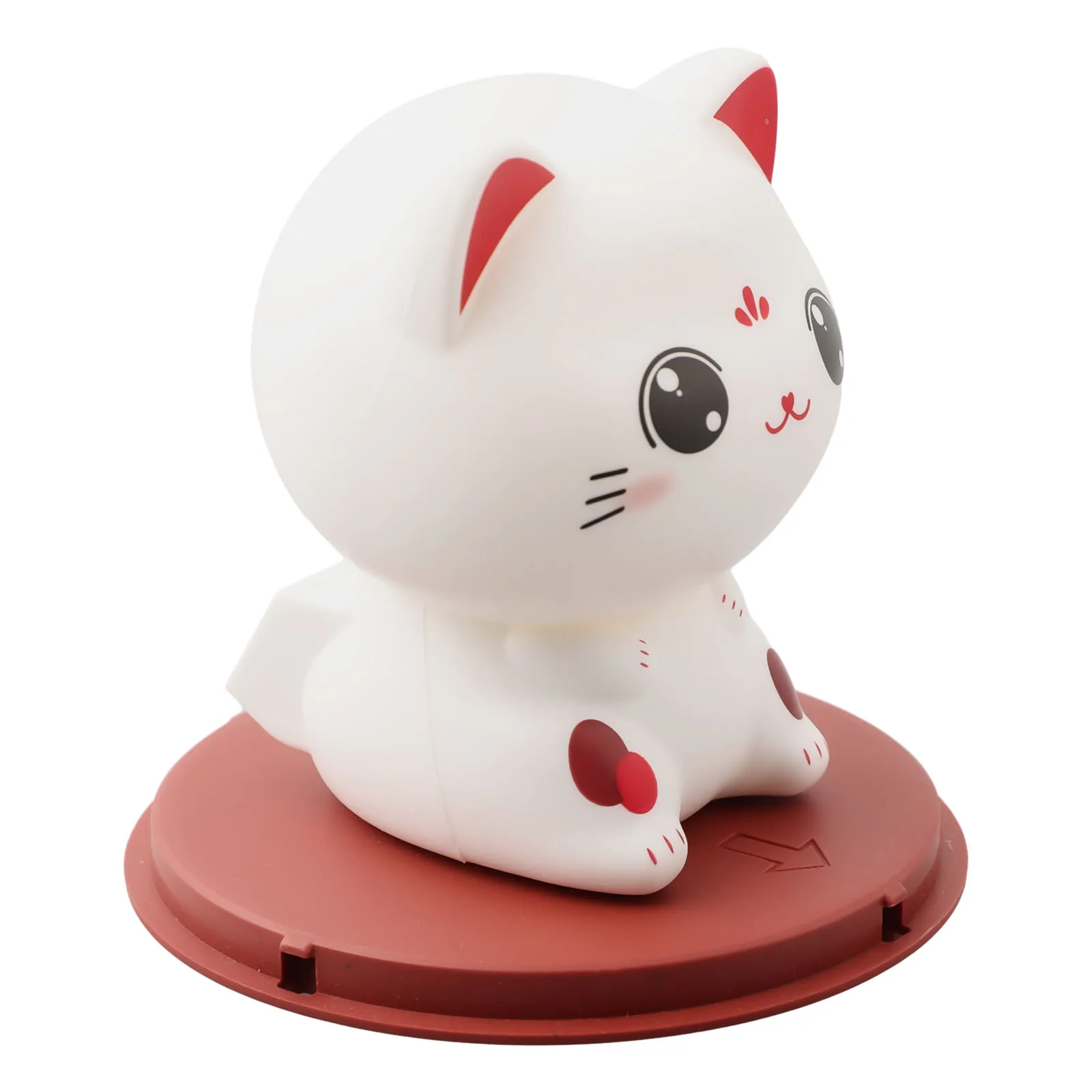 Brightness Of Your Monitor White Plastic Cute Cat Home Decoration Environmentally Friendly Good Luck And Wealth