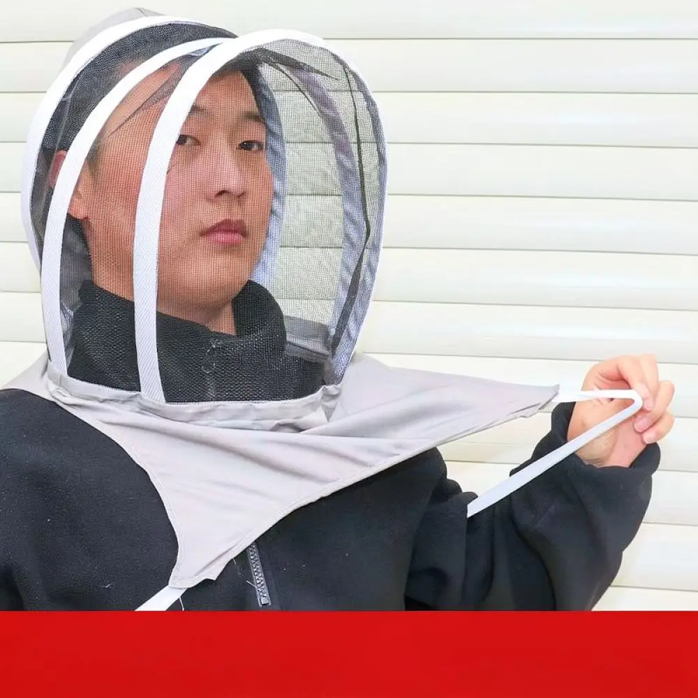 Reliable Beekeeping Face Veil Hat Foldable Anti Bee Protective Net Cap For Ruxin Apiary Worker Safety Gear