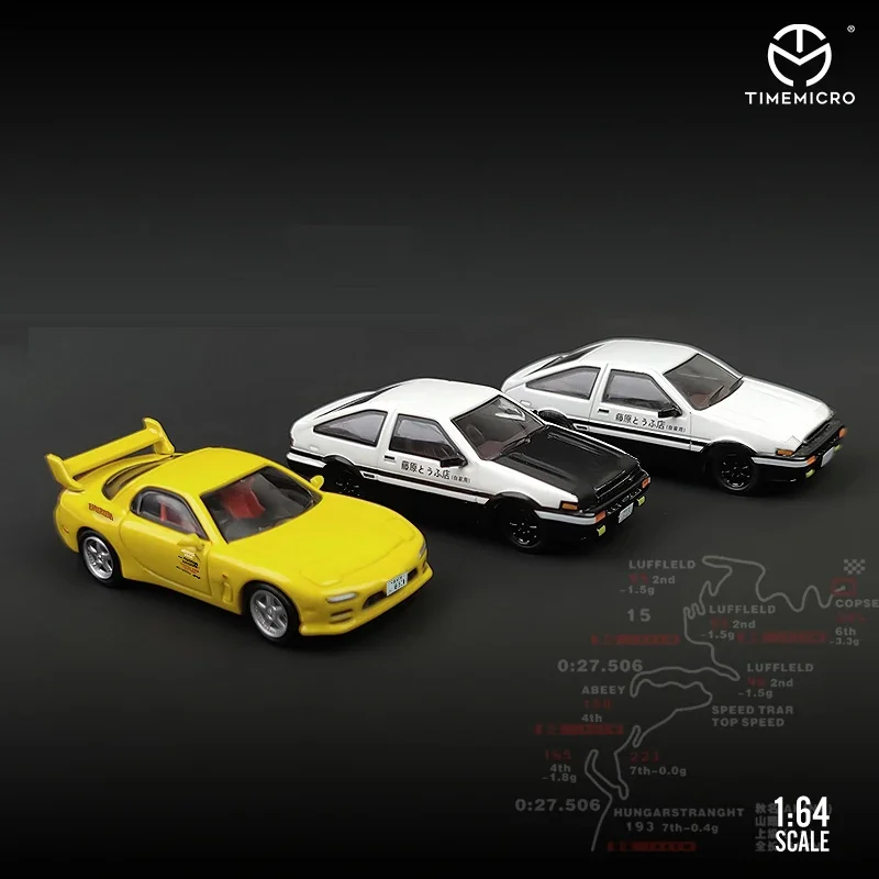 Time Micro Dream 1:64 Model Car AE86 & RX-7 Alloy Die-cast Vehicle Collection