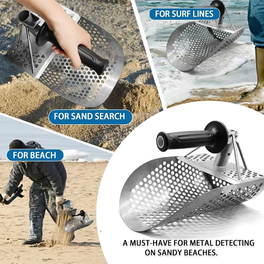 Paletta per sabbia per rilevamento metalli Metal detector per carichi pesanti Beach Finds Scoop Attrezzatura Gadget da giardino Utensili Forniture