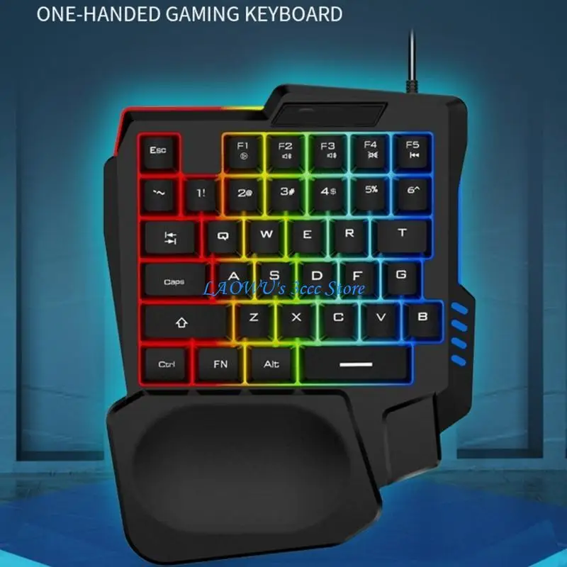 

Y8AD Ergonomic Mechanical Feel Keyboard with Backlight 14 Punchless Small Keypad