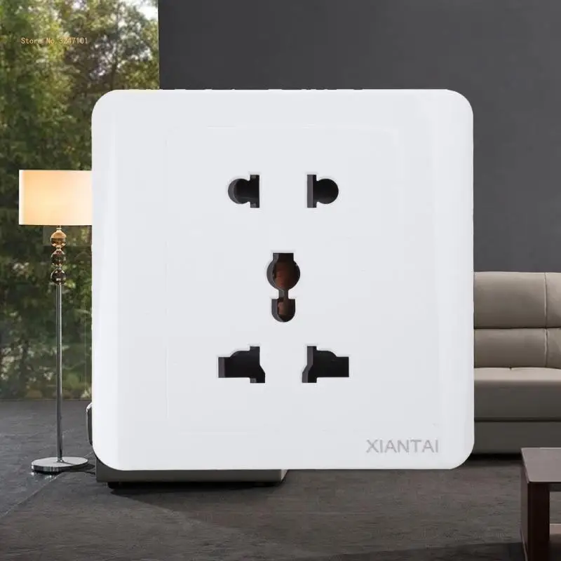 Universial 5 Hole Electric Power Outlet Panel Plate Wall Dock Socket Dropship