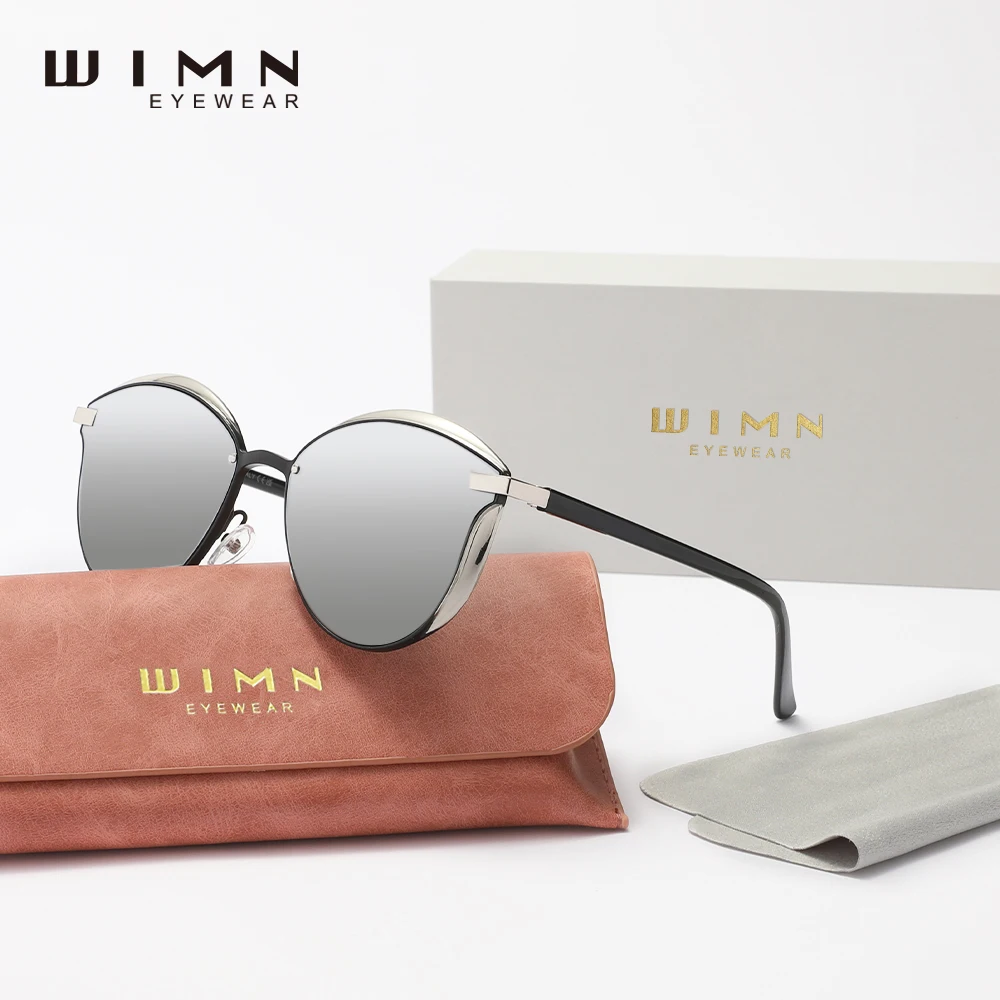 WIMN Cat Eye Sunglasses polarized Luxury Alloy Frame+TR90 Sun Glasses Women Fashion Retro Oculos De Sol Gafas UV400