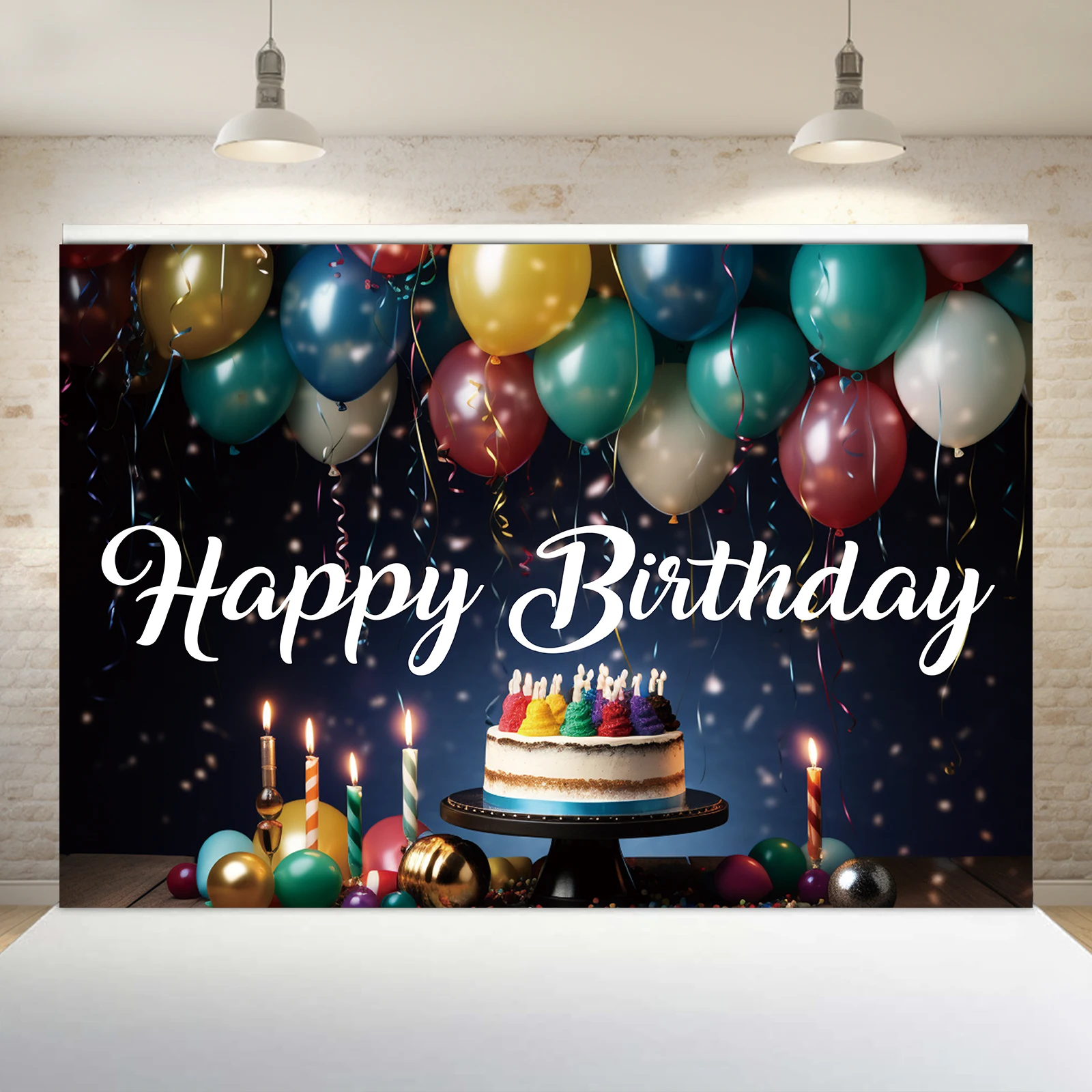 1PCS 100x150cm Happy Birthday(22) Theme Backdrop,Photography Background,Used To Gifts,Activities Or Other Party Decoration