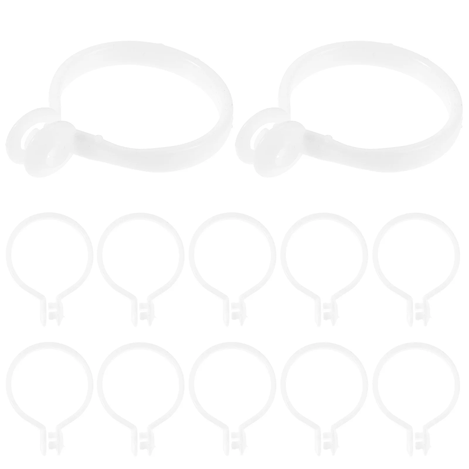 

30Pcs Curtain Rings Heavy Duty Plastic Drapery Hanging Rings for Window Shower Bathroom Household Use Sturdy Curtain Accessories