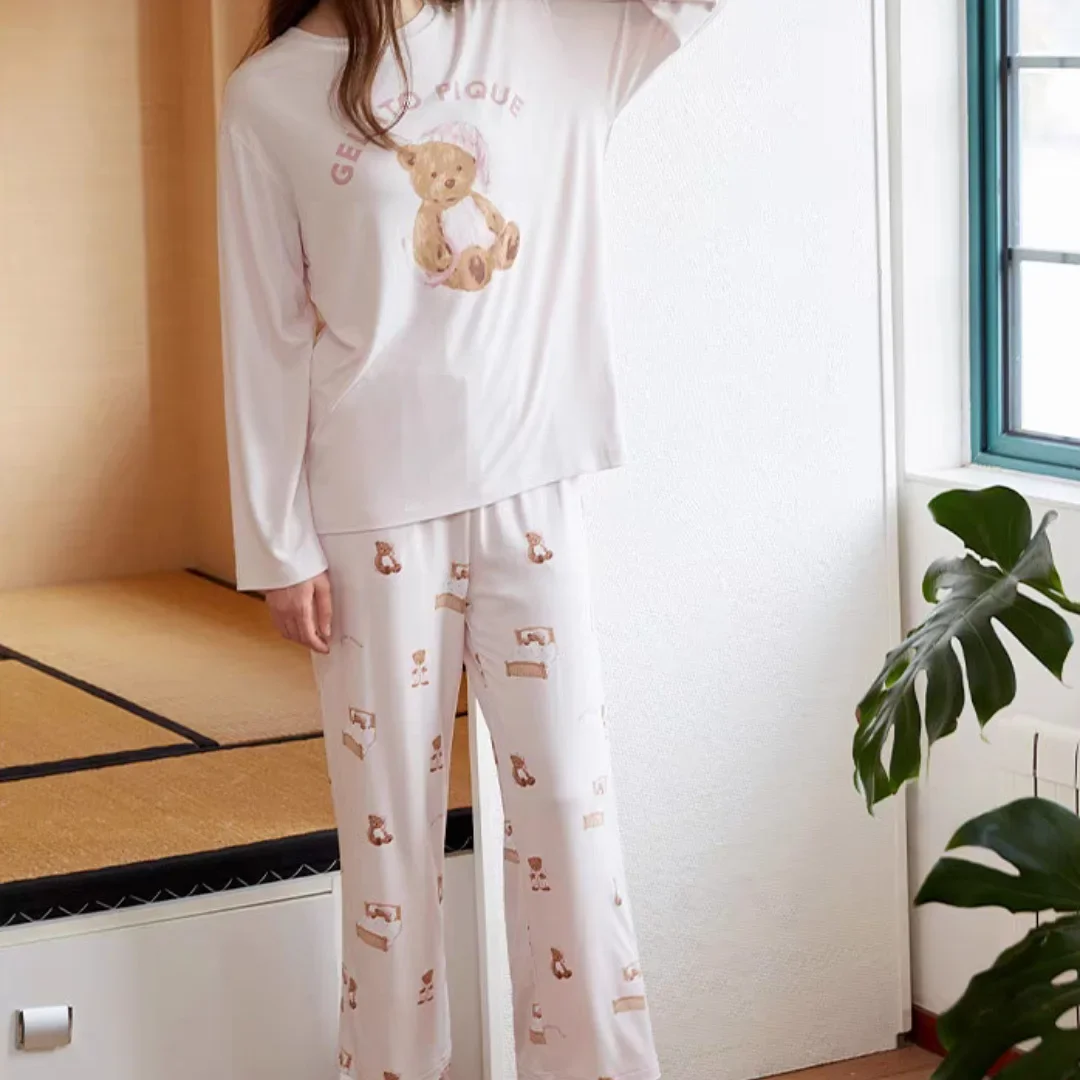 Pajamas Set Room Wear Ladies Soft Modal