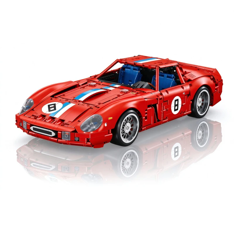 IN STOCK MOC 1:8 Technical Red Sports Car 250GTO Building Blocks Bricks Assembling Model Adult Toy Birthday Gift Set