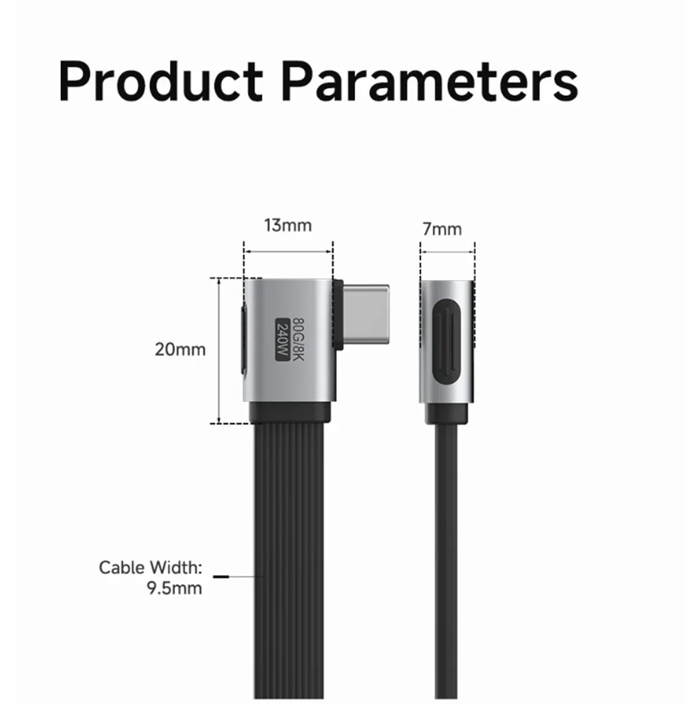 Short USB C to USB C Full Function Cable USB4 V2 Date Cable 80Gbps 8K PD 240W Cord for Thunderbolt 4/5 iPhone Laptop SSD view 4