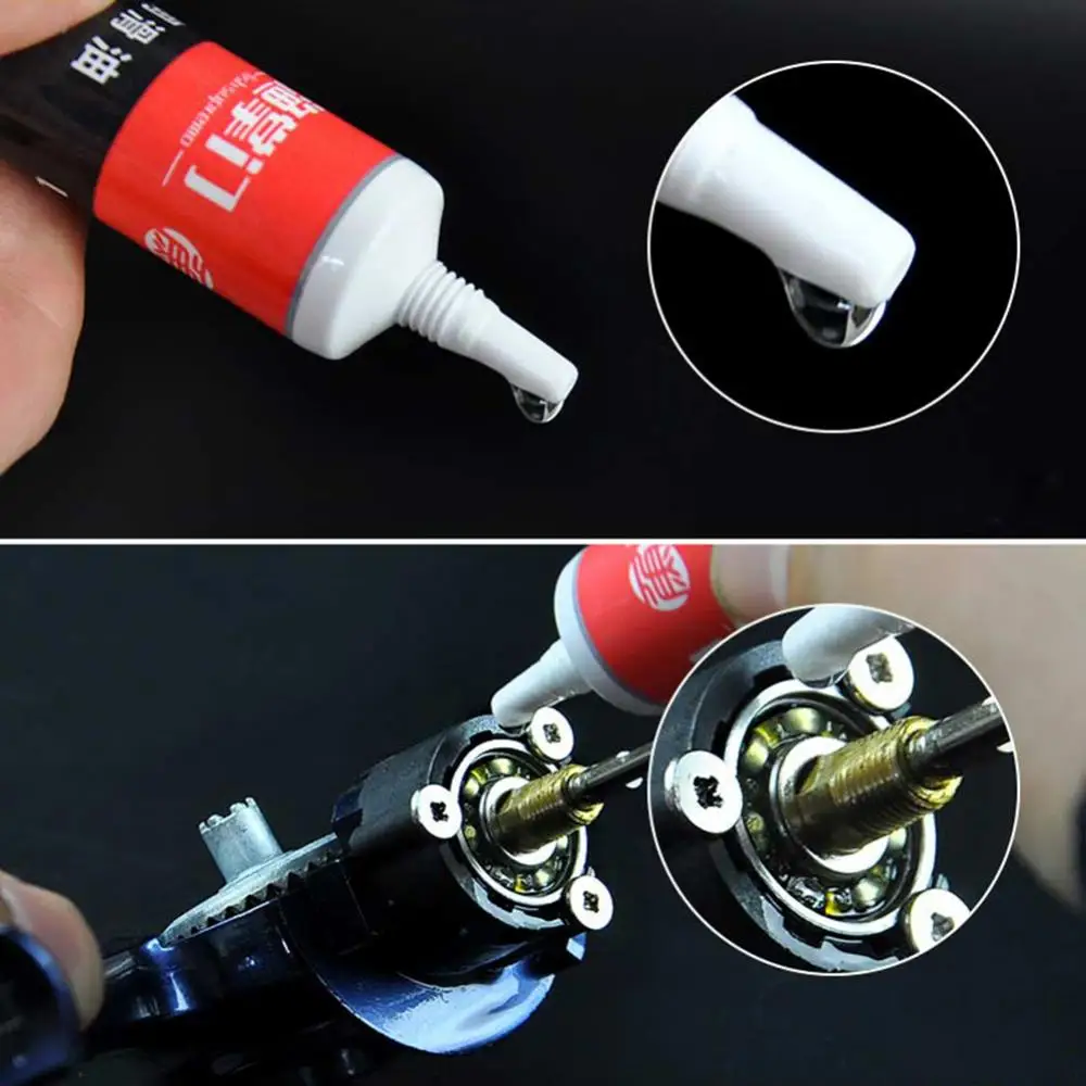 2Pcs Spinning Fishing Reel Maintenance Oil Set 15ml Bearing Lubricant Oil Gear Protective Grease Fishing Reel Maintenance Tool