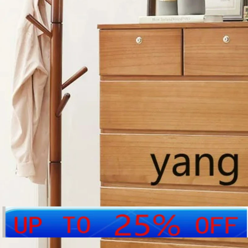 

LMM solid wood simple drawer cabinet against the wall storage