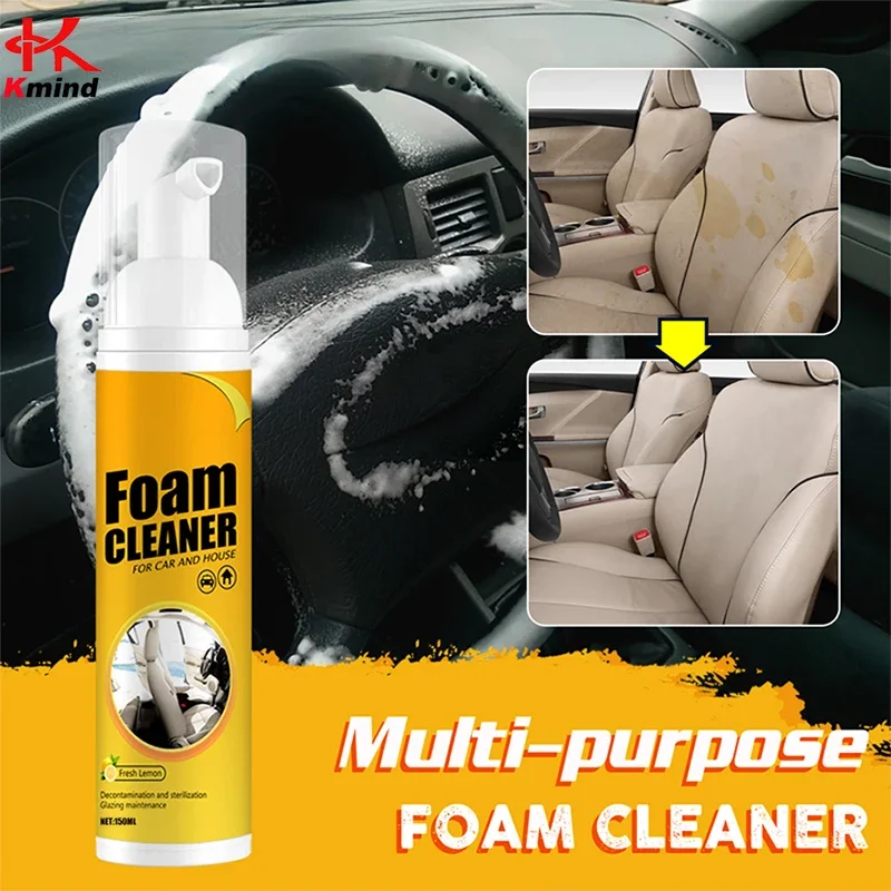 

KMIND 150/60ML Multi-Purpose Foam Cleaner Spray Leather Cleaning Auto Home Surfaces Foam Cleaners for Car Wash Maintenance