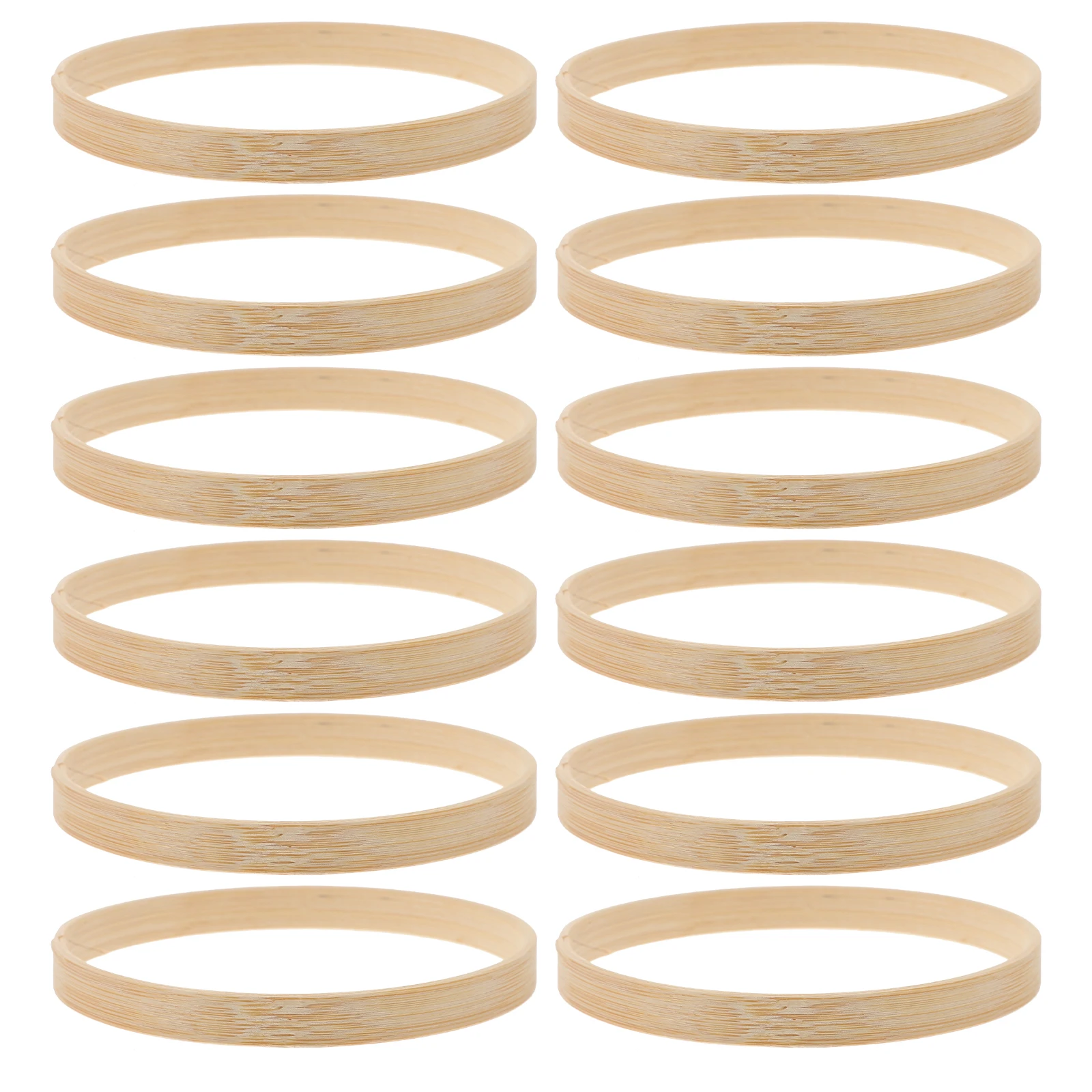 12Pcs 10Cm Bamboo Dream Catcher Rings DIY Craft Supplies for Home Decor Curtain Ringer Handicraft Art Projects