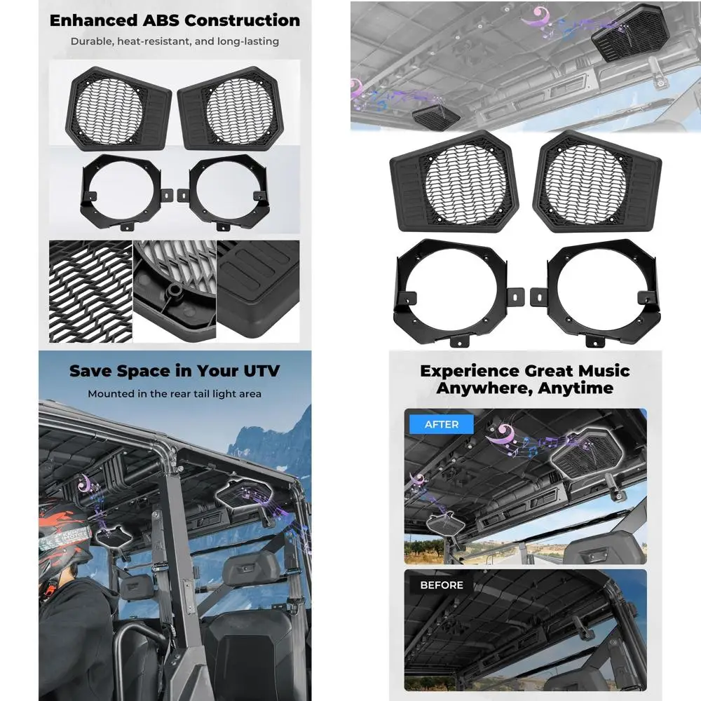 

Корпуса для задних динамиков на крыше, совместимые с держателями динамиков Polaris Ranger XP 1000/XP 1000 Crew UTV 2019 2020, аксессуары