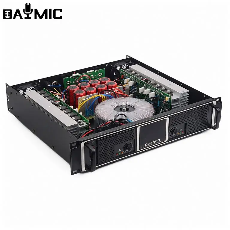 

CS4000 2U 600W*2 Crell Mosfet Power Amplifier 600 Watt CS Series Amplificador De Audio De Amplifier Mixer Power