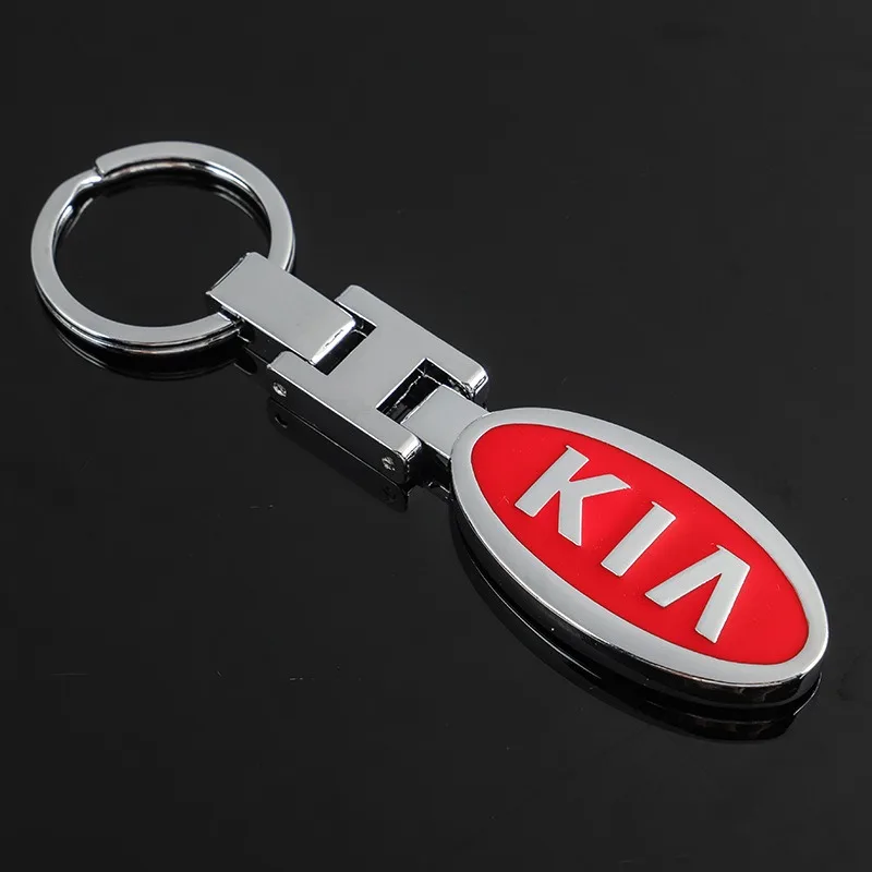 Metal Car Styling 3D Key Ring Keychain Pendant Men Gift For Kia Rio 3 4 Ceed Cerato Sportage Soul Sorento K2 K5 Auto Accessories