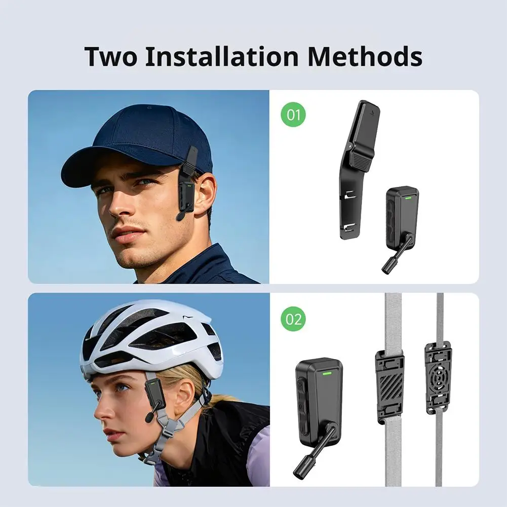 Helmet Intercom Wireless Headset Noise Cancellation Waterproof Stereo Earphone Motorcycle Bicycle Riding Clear Sound