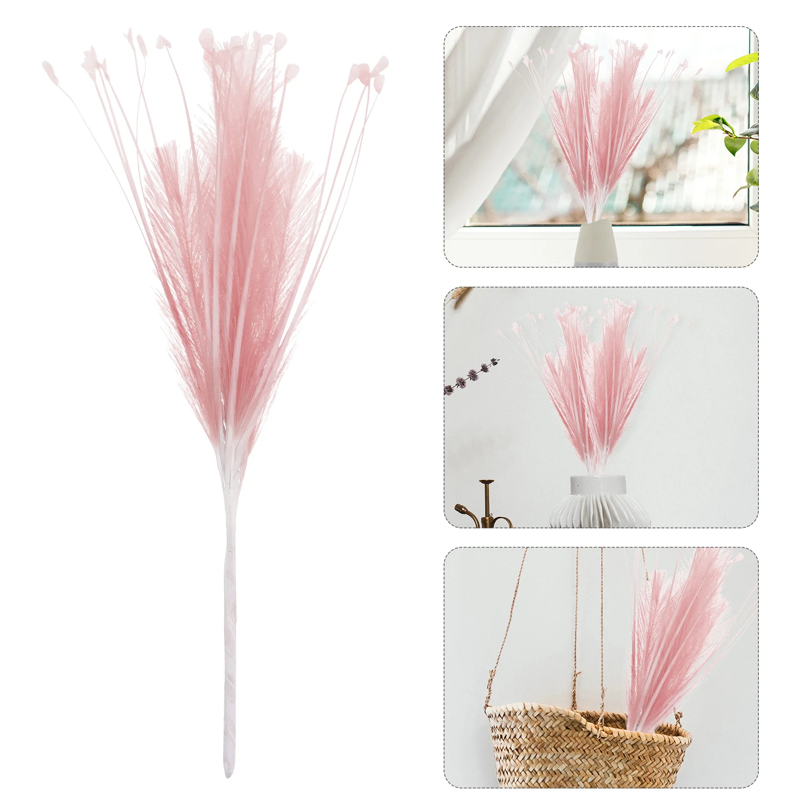 

2Pcs Artificial Reed Grass Decoration Realistic Faux Grass Stems Simulation Plant Arrangement Indoor Outdoor Fake Greenery