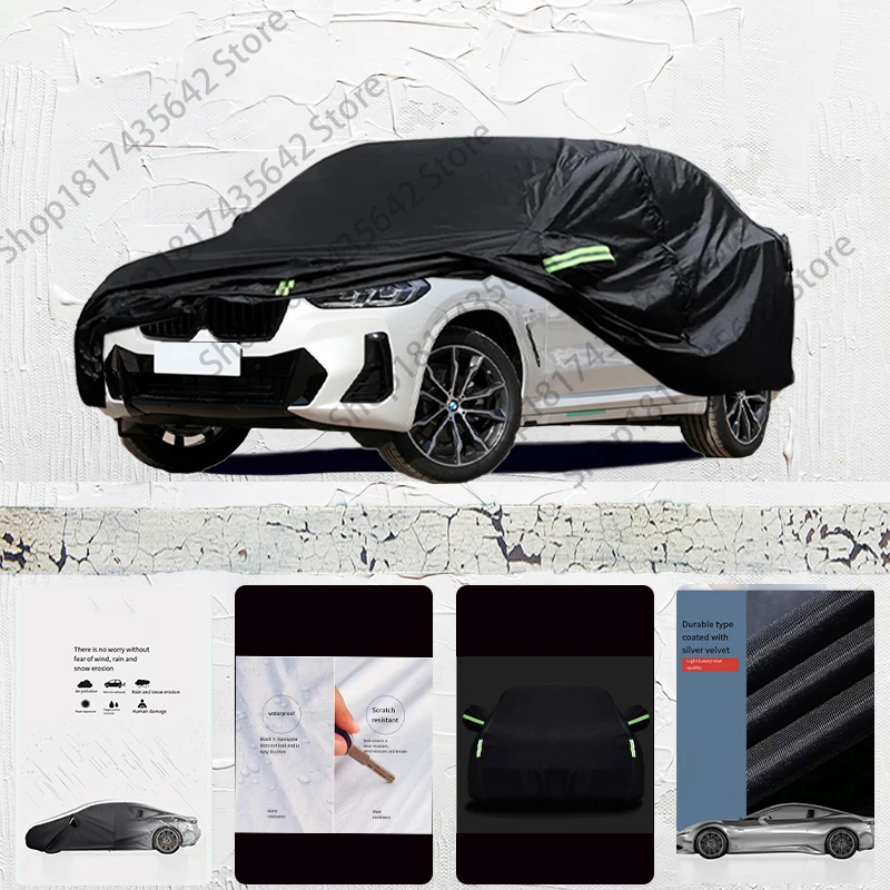 

For BMW X3 Car cover Exterior Car Cover Black Outdoor Protection Full Car Covers Waterproof Sunshade Anti UV Snow Cover