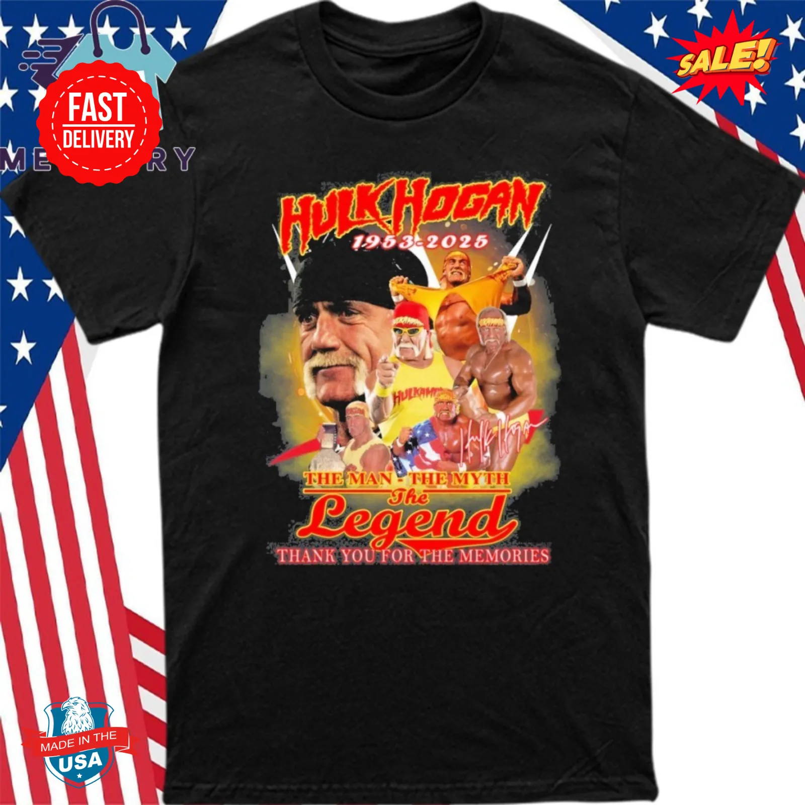 

Legend Never Die, рубашка Brother Hulkamania 1953–2025 гг.