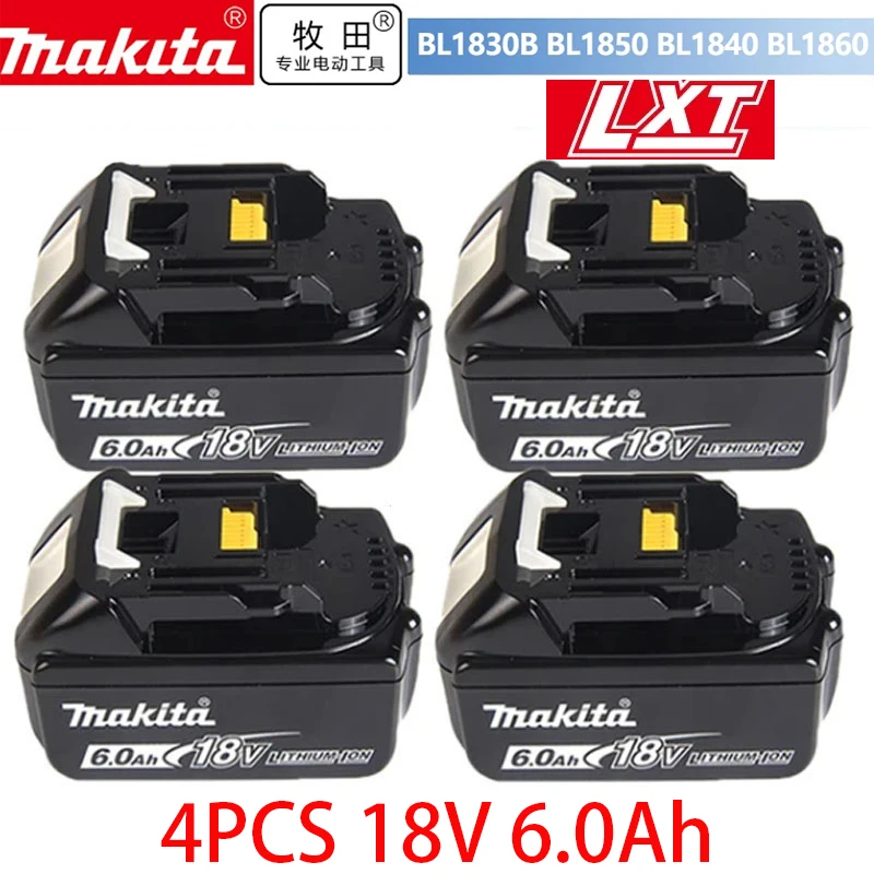 Para Makita 18V batería Original 6Ah BL1850B Li-ion batería de repuesto BL1850 BL1860B BL1860 BL1840B BL1830B BL1830 LXT-400 RU