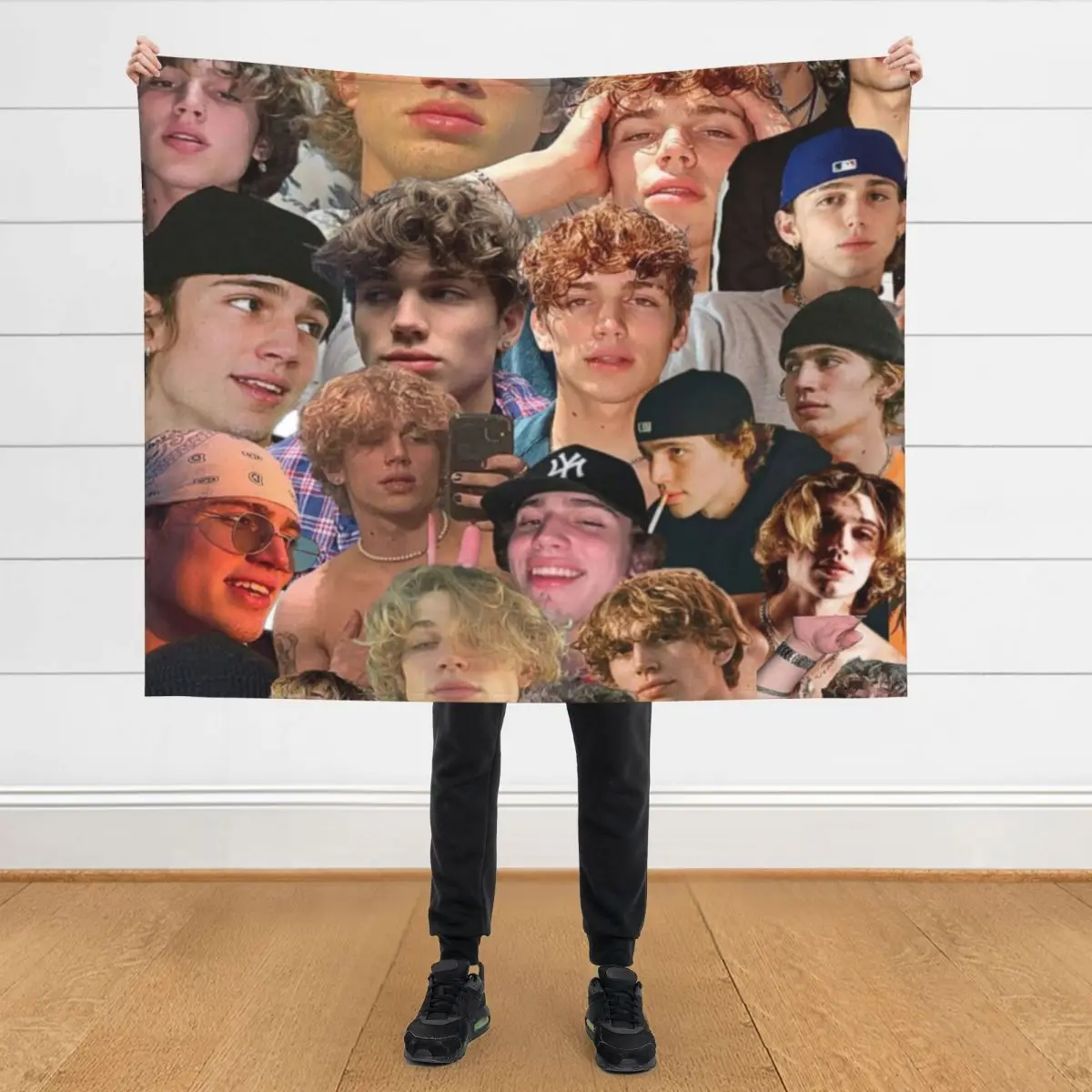 

vinnie hacker photo collage Throw Blanket Cute Plaid Luxury Designer Soft Blankets