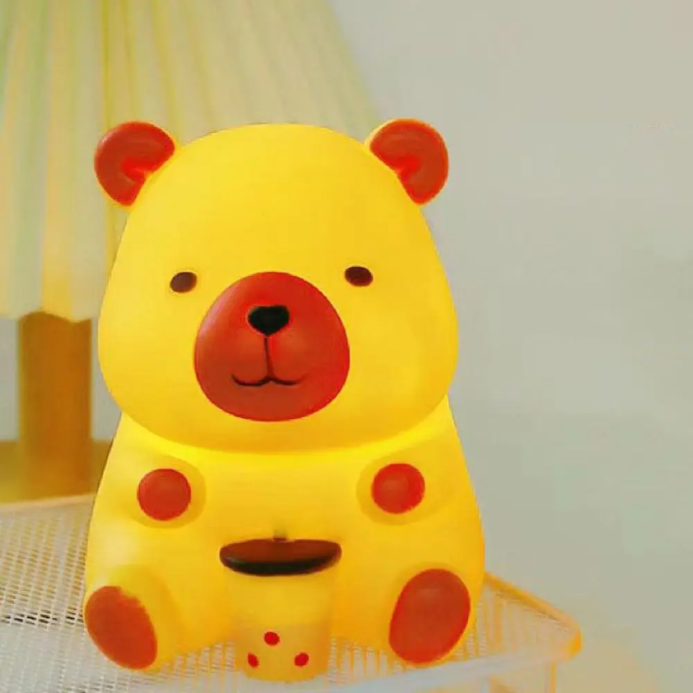 Capybara Shape Capybara Night Light Soft Light Silicone Guinea Pig Night Light Eye Protection LED Capybara Silicone Lamp