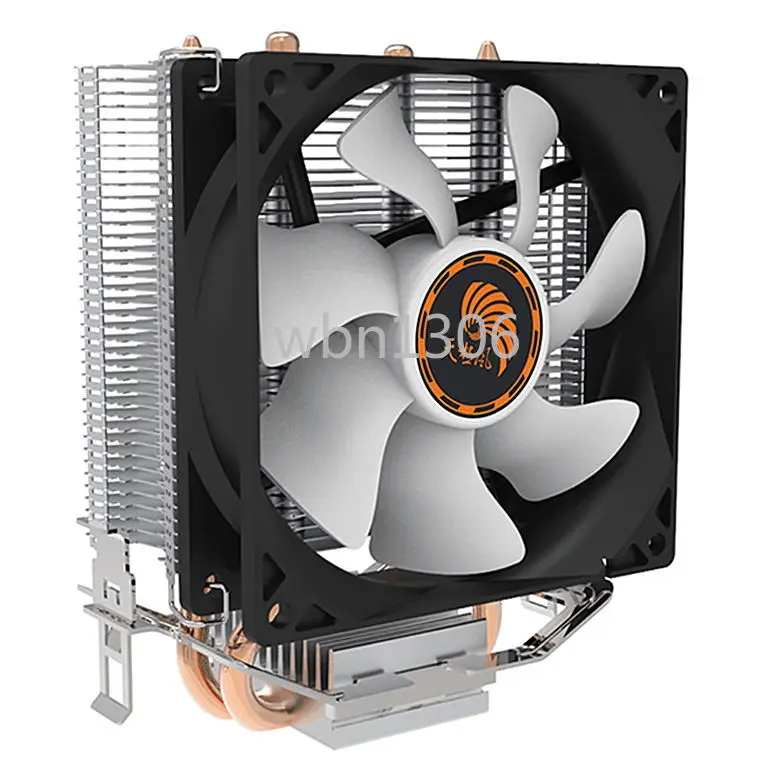 Multi-platform CPU radiator 1150 1155 2 copper tube 9CM silent cpu fan