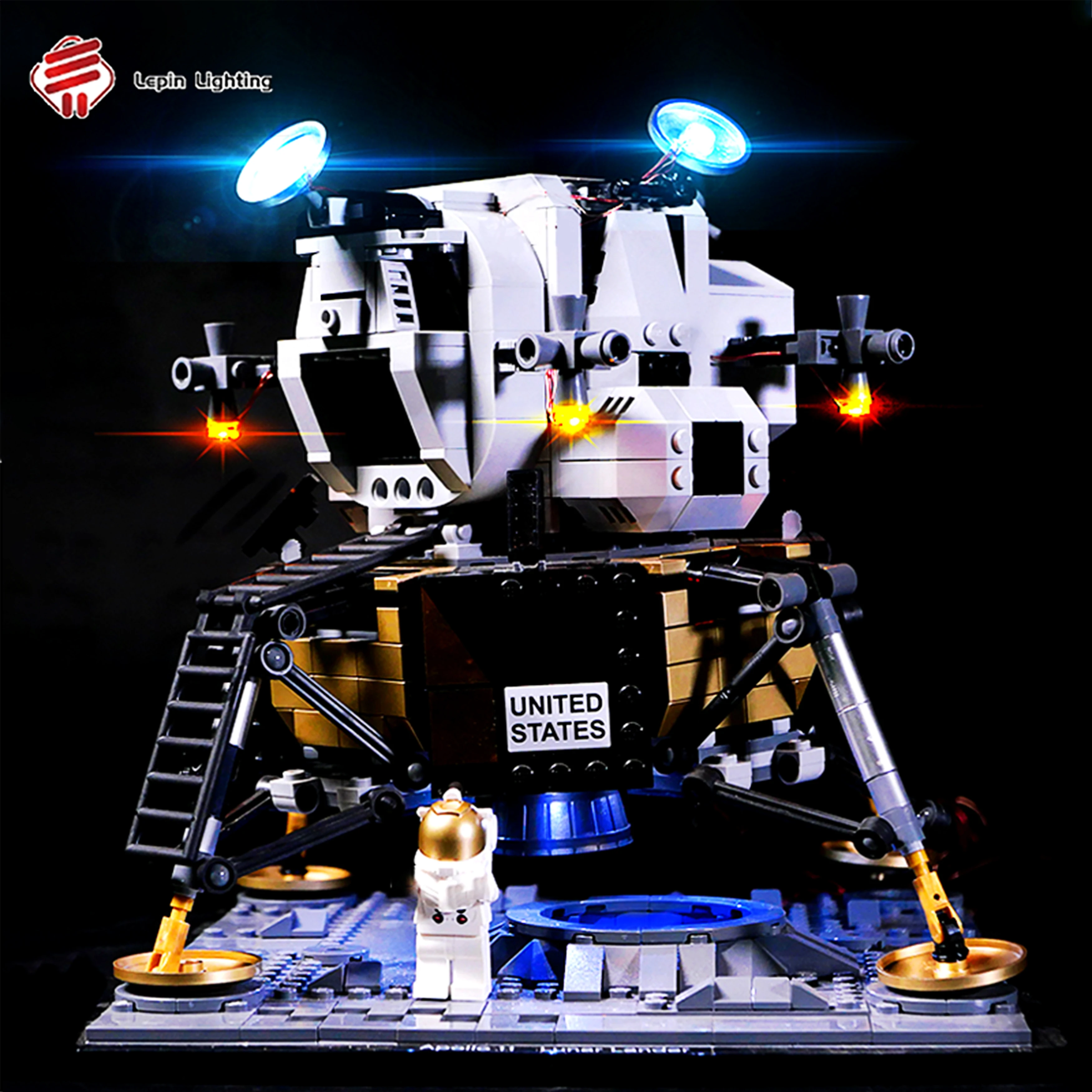 LED Lighting Kit Compatible with 10266 NASA Apollo 11 Lunar Lander Building Blocks Model Decorative Light Set for Display
