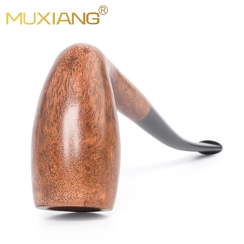 MUXIANG solid wood tobacco pipe long reading pipe chimney long bowl men's gift pear wood pipe 3mm pipe channel