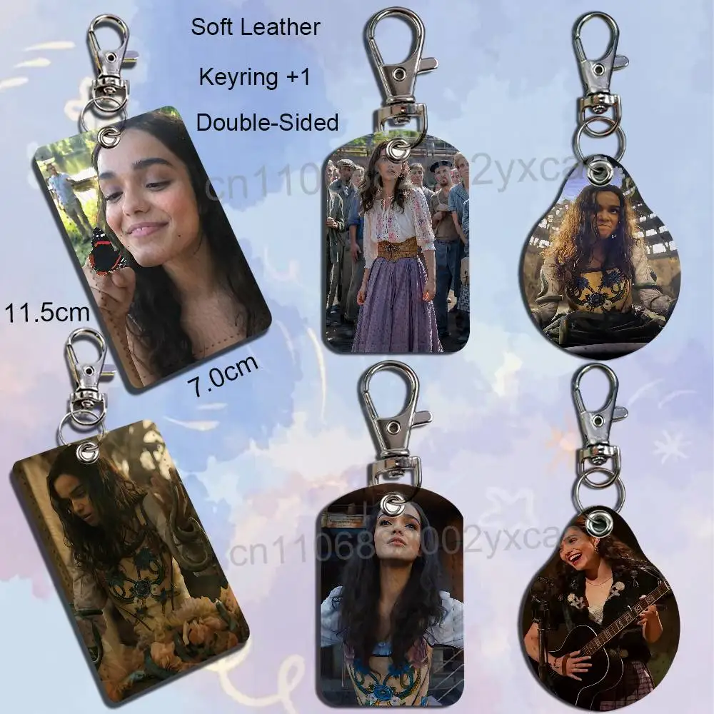 Sunrise on the Reaping Lucy Gray Baird Leather Keychain Badge Holder with Lanyard - ID/Access Card Holder, Key Ring Accessory