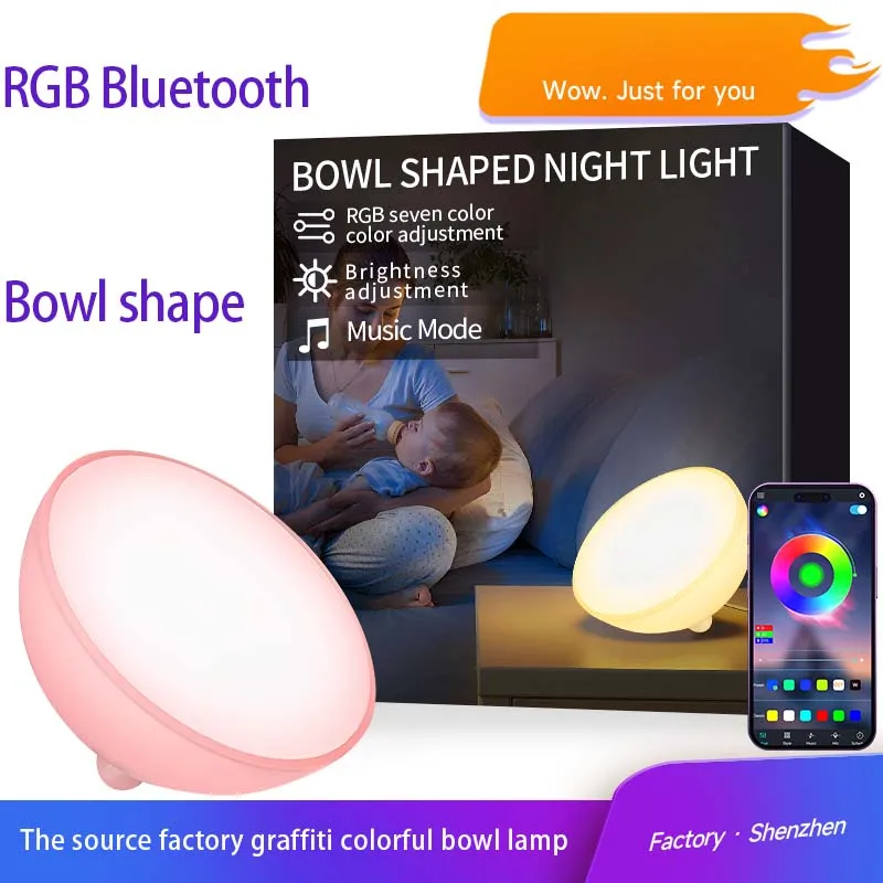 Smart Bluetooth Sala da pranzo Soggiorno Camera da letto Casa Smart Desktop Atmosfera Piccola luce notturna Ciotola Luce magica